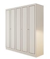 Dulap pentru haine, Rabi, Rb-094-02, 175x180x52 cm, Alb mat