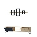 Comoda TV cu rafturi de perete Elit, Arnetti, 180 x 48.1 cm/120 x 45 cm, oak/antracit