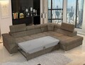 Coltar extensibil dreapta 4 locuri ELTAP, ERI-02, Eridano, 275x202x88 cm, lemn/poliester, bej inchis