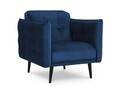 Fotoliu, Canna, Mazzini Sofas, 90x100x88 cm, catifea, albastru regal