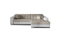 Coltar extensibil dreapta 4 locuri, ELTAP, Sorento, 296x194x78 cm, lemn/poliester, bej/alb