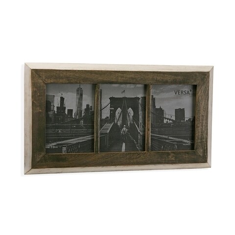 Rama foto Taylor, Versa, 40×18.8 cm, 3 fotografii, lemn de mango imagine noua 2022