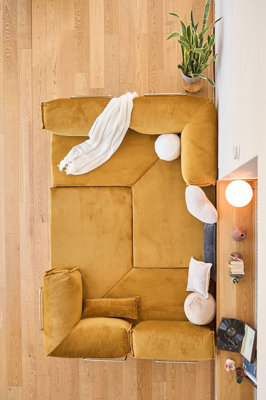 Coltar, Atelier del Sofa, 118FVL1407, Tesatura plus reiata, Galben mustar - view 8
