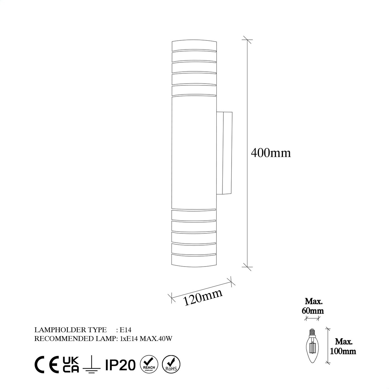 Aplica de perete, Fulgor, 942FLG1277, Metal, Galben închis