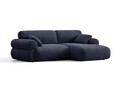 Coltar dreapta 4 locuri, Ophelia, Micadoni Home, 236x164x84 cm, tesatura structurata, albastru navy