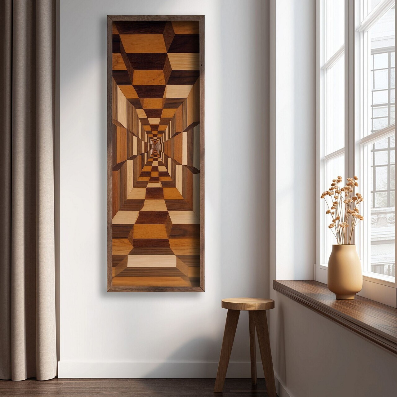 Tablou decorativ, LAC038-120, MDF, Lemn masiv, Multicolor