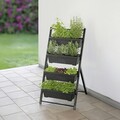 Suport pentru flori Vertical, Maximex, 56.5x62x108 cm, metal/polipropilena, negru