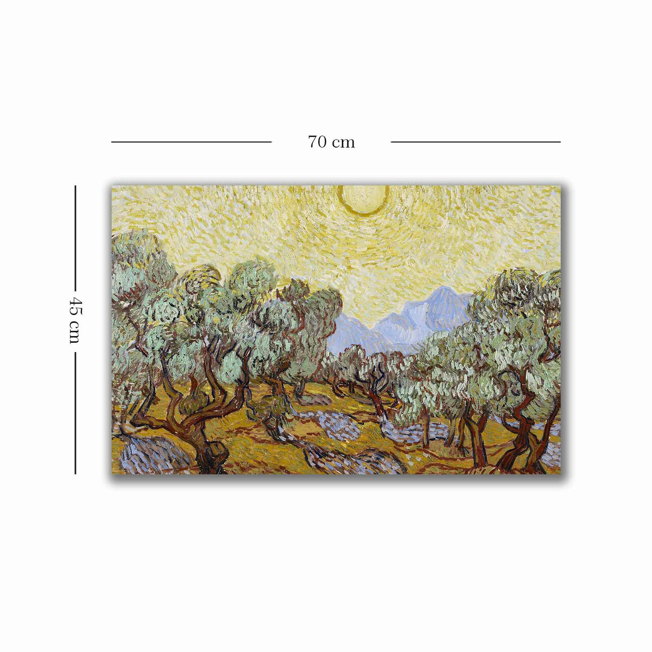 Tablou decorativ, 4570VANGOGH005, Canvas, Lemn, Multicolor