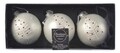 Set 3 globuri Tree w beads, Decoris, Ø8 cm, sticla, alb