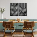 Decoratiune de perete, Vertical Limit, Dimensiune: 70 x 43 cm (2 bucăți), Negru