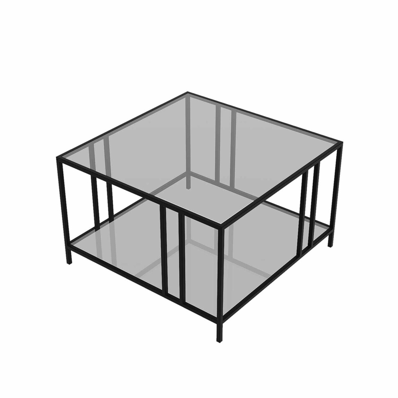 Masuta de cafea, Hanah Home, Bakü, 75x45x75 cm, Negru — imaginea 3