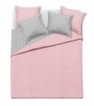 Cuvertura cu 2 fete Puder, Fashion Goods, 200x220 cm, microfibra, roz/gri