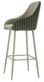 Set 2 scaune de bar Alaska -A, Mauro Ferretti, 52x46x111 cm, fier/poliester, verde