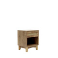 Noptiera Notto, Homla, 40x35x50 cm, MDF/ratan, natur