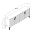 Consola, Hommy Craft, Kiev 160, 160x78x35 cm, Nuc/Alb