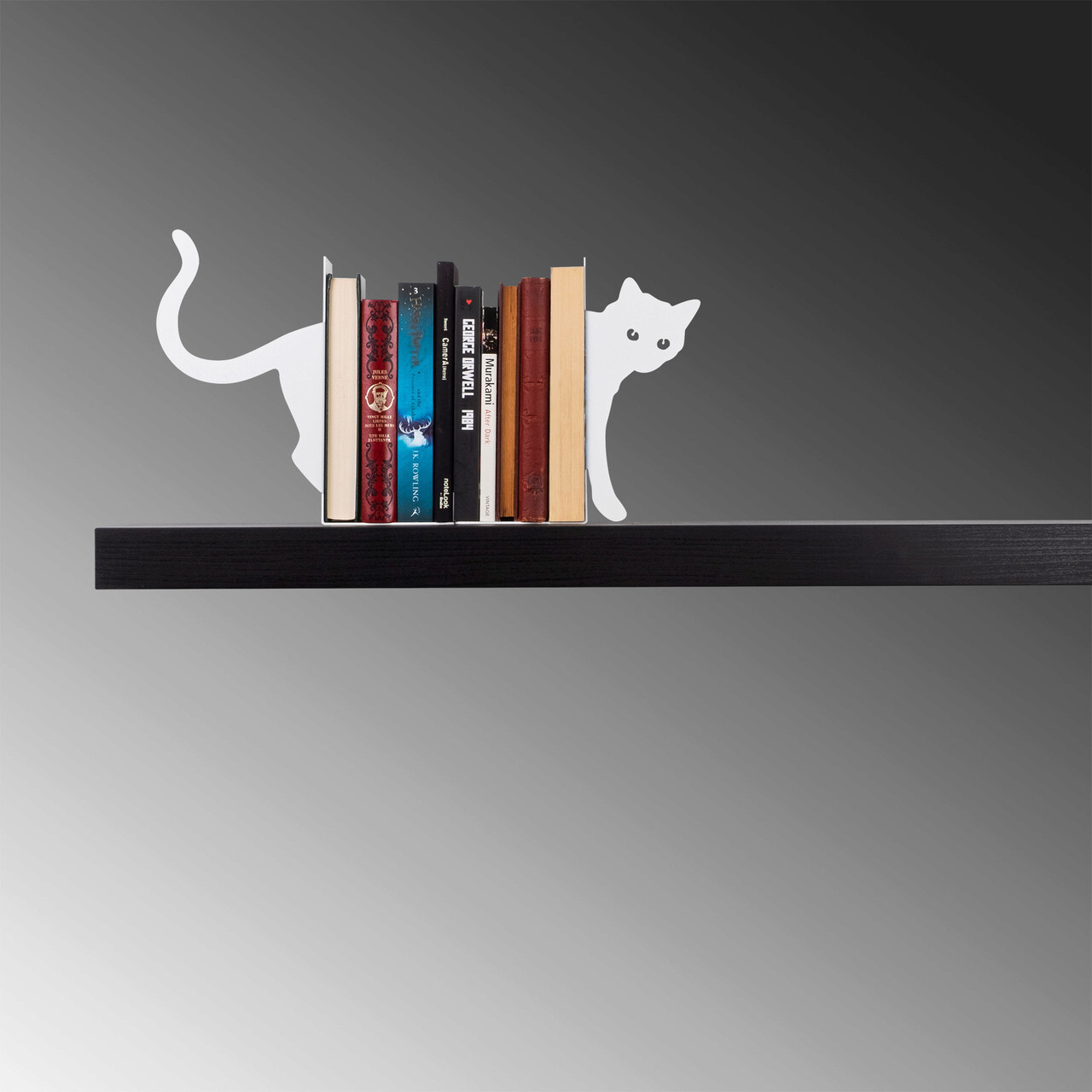 Opritor de carti, Kitap tutucu 5, 35x14x22 cm, Metal, Alb - 1 | YEO