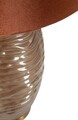 Lampa de masa Prague -W, Mauro Ferretti,  1 x E27, 40W, 45.5x79 cm, sticla/fier/textil, maro/auriu
