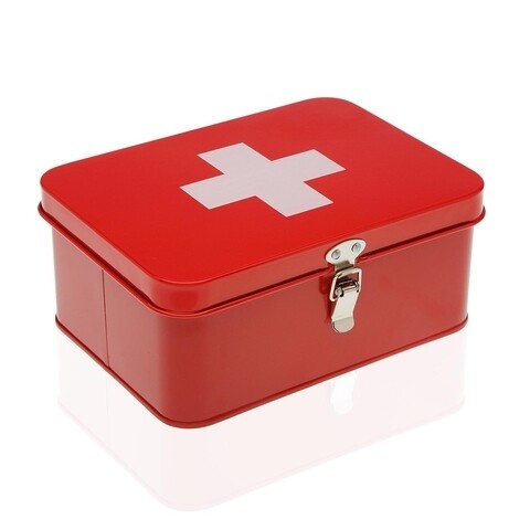 Cutie pentru accesorii de prim ajutor botiquin, versa, 22.4x16.4x9.5 cm, rosu