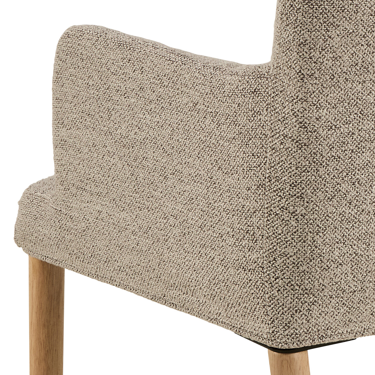 Scaun Zoe, Actona, 56x60x83 cm, tesatura Boucle/lemn de cauciuc, bej - view 6