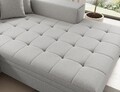 Coltar extensibil dreapta 4 locuri ELTAP, Sol-28, Solange, 292x196x84 cm, lemn/poliester, gri deschis