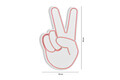 Decoratiune luminoasa LED, Victory Sign, Benzi flexibile de neon, DC 12 V, Roz