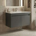 Dulap de baie cu chiuvetă, Hanah Home, Arno 85, Gri