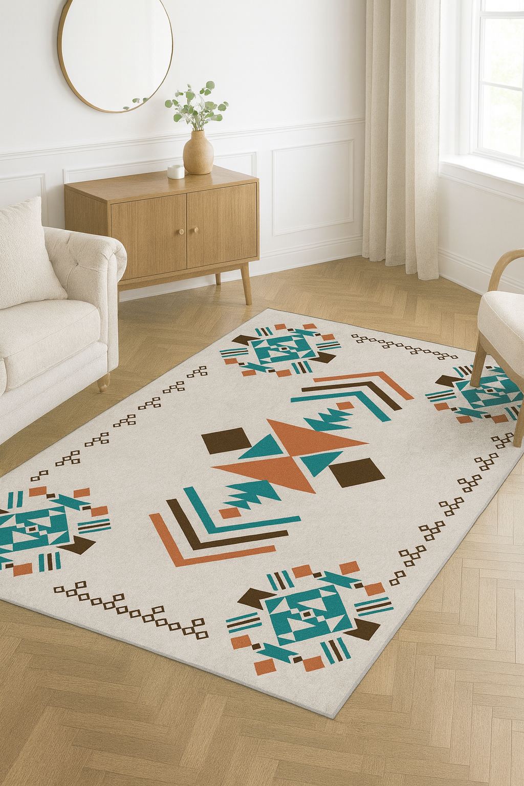 Covor, HM-CRP25-39, 120x180 cm, Poliester, Multicolor