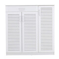 Pantofar cu 3 usi Sante, Pakoworld, 10 perechi pantofi, 120x37x123 cm, MDF/PAL, alb