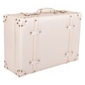 Valiza decorativa Creaciones Meng, 44x16x30 cm, MDF, alb