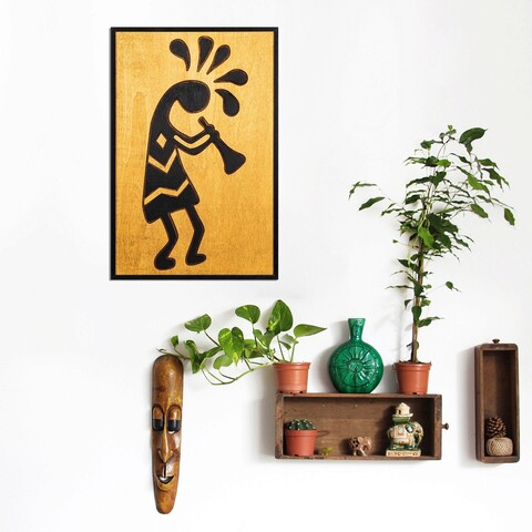 Decoratiune de perete, Array, Placaj, Dimensiune: 39 x 59 cm, Multicolor mezoni.ro