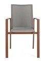Scaun de gradina Konnor, Bizzotto, 56.2 x 60 x 88 cm, aluminiu/textilena, teracota