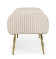 Bancheta Selena, Bizzotto, 2 locuri, 129x45.5x48 cm, catifea, crem