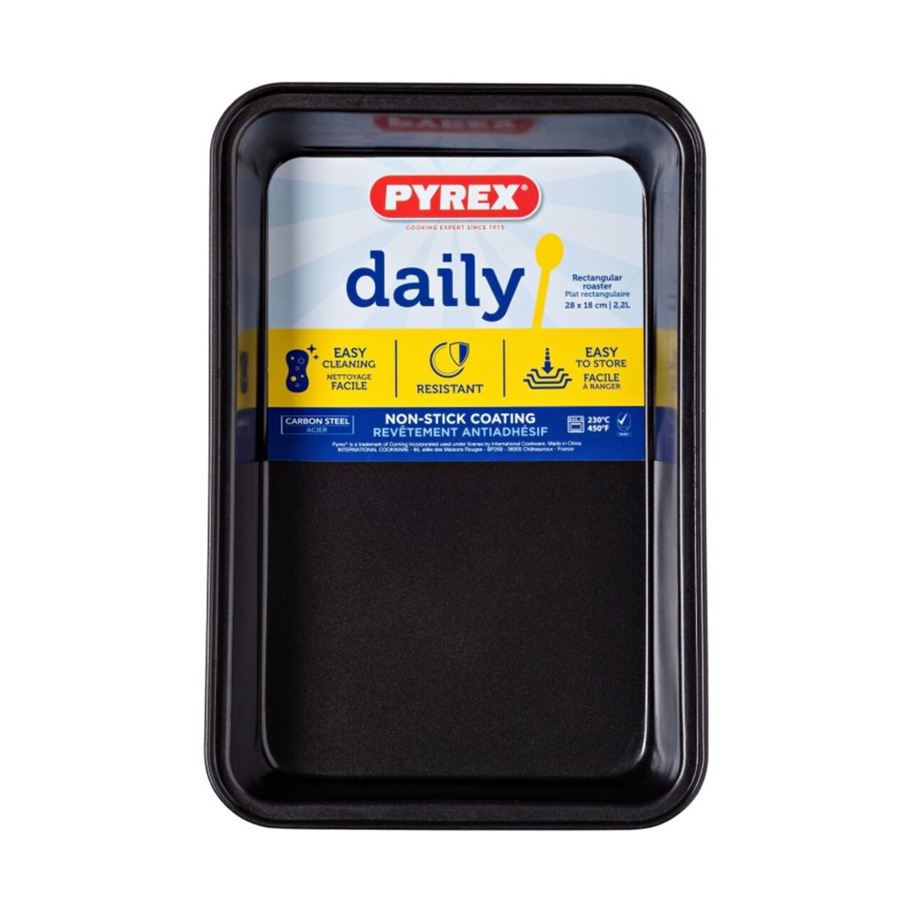 Tava dreptunghiulara pentru cuptor, otel carbon, 28 x 18 cm, "Daily" - Pyrex - view 5