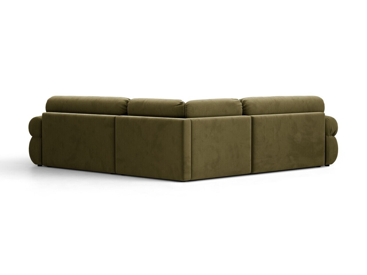 Coltar simetric 5 locuri, Ophelia, Micadoni Home, 259x259x84 cm, catifea, verde — imaginea 3