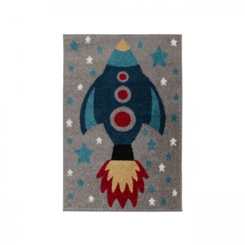 Poza Covor Play Days Rocket Multi 80x120 cm, 100% polipropilena, multicolor