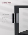 Biblioteca Ebony, Vasagle, 158x24x166 cm, PAL/otel, max 140 kg, negru