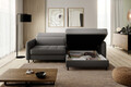 Coltar extensibil dreapta 3 locuri ELTAP, RT-06MAN, Gomsi, 228x165x100 cm, lemn/poliester, gri inchis