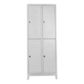 Dulap de depozitare cu incuietoare, Shelvoria, Js1013, 79x200x40 cm, Otel, Gri deschis
