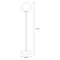 Lampadar, Tatum, 584TTM1516, Metal, Alb/Negru