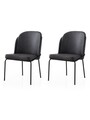 Set scaune 2 piese, Nmobb, Dore, Aur/Negru
