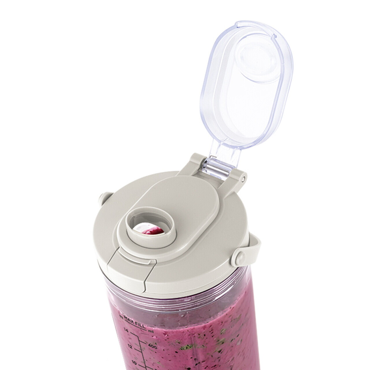 Blender portabil Berlinger Haus, Sahara, 400 ml, 110W, 9x27.2 cm, inox/plastic, crem/transparent - view 2