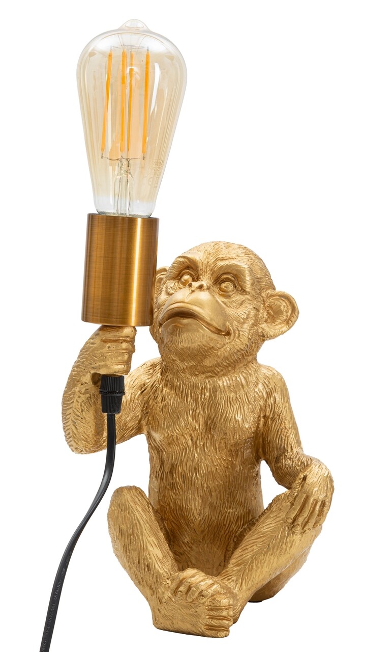Lampa de masa Monkey, Mauro Ferretti,  1 x E27, 40W, 17x14.5x25 cm, auriu