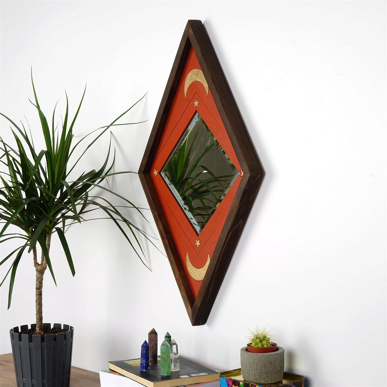 Decoratiune de perete, ART031, Lemn masiv, Dimensiune: 59 x 35 x 3 cm, Multicolor - 1 | YEO