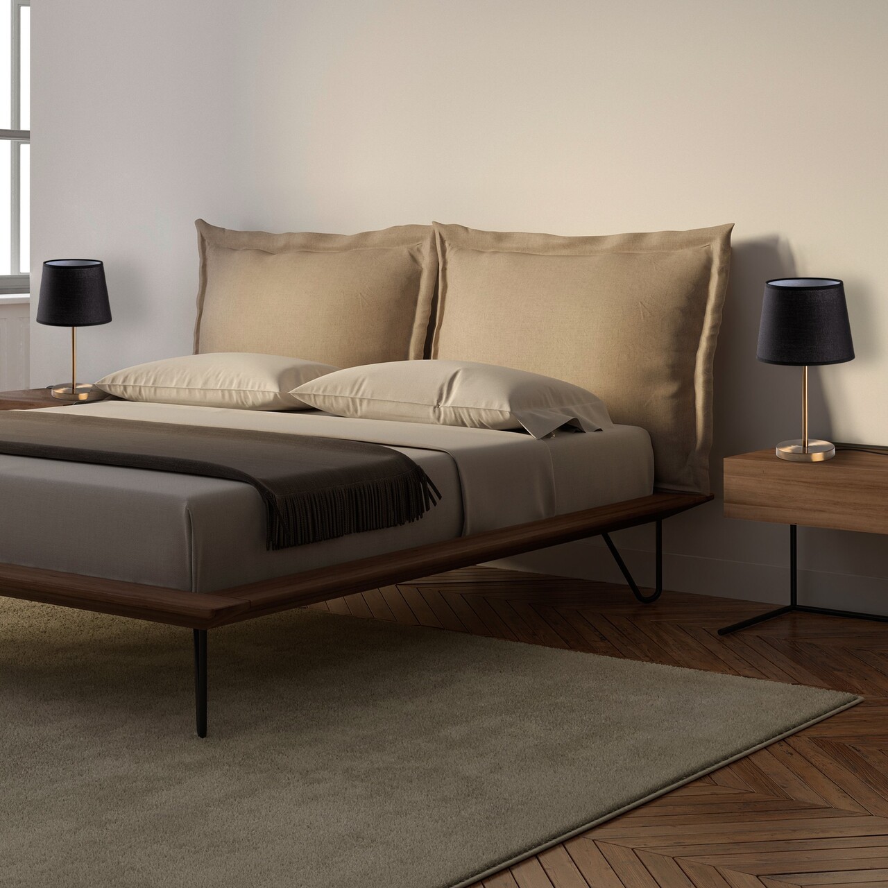 Set de lămpi de masă, Opviq, 892OPV2232, Maro antichizat - imagine 2