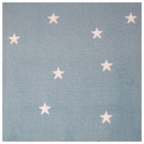 Mocheta copii Stars, Decorino, 100x400 cm, poliamida, albastru