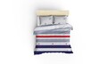 Lenjerie de pat dubla King, 3 piese, 220x240 cm, 100% bumbac ranforce, Beverly Hills Polo Club, BHPC 008, rosu