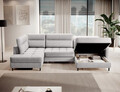 Coltar extensibil dreapta 4 locuri ELTAP, RT-03AUB, Berrto, 306x165x100 cm, lemn/poliester, gri deschis