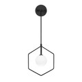 Aplica de perete, Fulgor, 942FLG2101, Metal, Alb/Negru