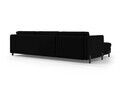 Coltar extensibil dreapta 5 locuri, Gloria, Micadoni Home, 286x170x88 cm, catifea, negru