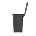 Cos de gunoi cu pedala, Brabantia, StepUp, 10 L, 26.5x20.3x38.1 cm, polipropilena, gri inchis